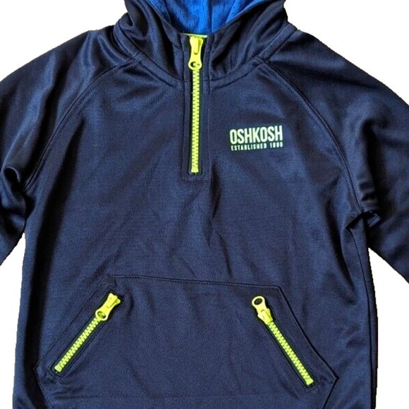 Oshkosh B'gosh Boy Activewear Jacket Hooded Track Jacket Full Zip Lightw… - Picture 5 of 6